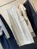 Pantalones anchos de trabajo para mujer, nueva colección de otoño, de cintura alta, casuales, holgados, modernos, versátiles, con bolsillos grandes y cordón
