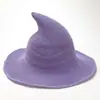 Sombrero de Mago de Hilo de Algodón, Sombrero de Bruja de Halloween Tejido Más Vendido de Amazon, Sombrero Mágico Plegable con Ala Grande