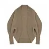 WESTAYONE Cárdigan de Punto con Manga Murciélago Ropa de Abrigo para Mujer + Camisola de Encaje + Falda Larga de Malla 3845