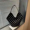 Bolsa de ombro tote com poá estilo coreano para mulheres, nova coleção de verão 2026, bolsa de mão/ombro única e doce