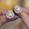 Pendientes de Plata de Ley 925 con Cierre Francés de Lujo Nueva Colección para Mujer Pequeños Exquisitos Elegantes de Gama Alta Elegantes Pendientes Versátiles