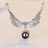 Regalo de Navidad Lenguaje del Amor Te Amo Collar Yulu Tú Alce Copo de Nieve Colgante de Aleación Venta al por Mayor