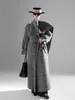 Diseño de Bufanda Nuevo Otoño e Invierno 2025 Abrigo de Lana de Doble Cara para Mujer, Elegante Abrigo de Lana de Alpaca de Longitud Media Nuevo