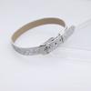 Pulseira de pulso rosa choque de couro sintético 8mm pulseira de couro PU pulseira de mão com letra DIY cinto acessórios de joalheria gotejamento de óleo atacado de fábrica