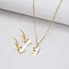 Arco del Triunfo Cuadrado Dorado Plato Aretes Calados Collar para Mujer Lujo Accesible Diseño de Nicho Traje Estéreo de Alta Gama para Mujer