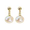 Aretes de Perlas Mabei Rosa Claro de Moda Estilo para Mujer Aretes de Perlas Redondas Planas Texturizadas Elegantes Aretes de Sirena
