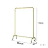 Perchero Engrosado de Pie para Tienda de Ropa Perchero Colgador de Ropa Barra Horizontal para Interiores y Exteriores Secador de Ropa Fresco Simple con Ruedas