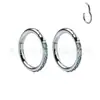 Jiangtai F136 Anillo de Nariz de Titanio Anillo Cerrado Anillo sin Costuras Incrustado con Piedra Natural Aleación de Titanio G23 Joyería para Piercing Corporal Pendientes