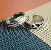 Anillo estelar oscuro para hombres y mujeres, ligero, de lujo, de alta gama, ajustable, liso, diseño de nicho, abierto para el dedo índice.