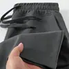 Pantalones Cortos Casuales de Algodón Pesado de 300g para Verano, Pantalones de Chándal Transpirables y Amigables con la Piel para Hombres y Mujeres, Pantalones Cortos de Cinco Puntos Rectos, Simples y Versátiles