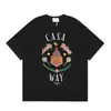260g Casablanca 25 Modelo Nuevo Primavera y Verano Puerta Fantasía Castillo Cielo Estrellado Logo Publicitario Camiseta de Manga Corta para Pareja