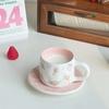 Lento como el Corazón de las Chicas Mayores Taza y Platillo de Café de Cerámica Traje Valor de Color Alto Té de la Tarde Regalo de Acompañamiento para Niñas Pequeñas