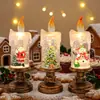 Luz de noche de árbol de Navidad, vela de Navidad, lámpara de cristal, lámpara de copo de nieve, regalo de Navidad para novia