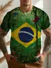 2026 Nueva Camiseta de Manga Corta con Estampado 3D para Hombre con Cuello Redondo Transfronteriza de Amazon