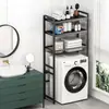 Estante de Almacenamiento Encima de Lavadora de Tambor Lavadora Doméstica Gabinete de Almacenamiento de Múltiples Niveles Gabinete de Almacenamiento Multifuncional para Baño