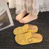 Sapatos Femininos Casuais Planos Slip-On Bico Redondo Estilo Floresta de Verão 2026 Couro Genuíno Retrô 2106-3