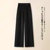 Pantalones de Lana de Pierna Ancha de Moda para Mujer Invierno Acetato Lana Pantalones Casuales 2026 Nuevos Cintura Elástica Holgados Casuales Pantalones Largos