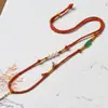 Collares tejidos a mano para hombre y mujer con cuentas, cierres dorados, ámbar, jade y jadeíta, cordones con colgantes hechos a mano