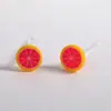 Lindos y Frescos Aretes de Resina Estilo Coreano, Dulces Aretes de Botón de Resina para Mujer, Accesorios Transparentes para Orejas Estilo Bosque que Son Suaves con los Agujeros de las Orejas