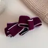 Pinza de Plátano de Lana Coreana con Lazo para el Cabello de Mujer en la Parte Posterior de la Cabeza, Pasador, Pinza Vertical para Cola de Caballo, Accesorio para el Cabello