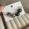 Pendientes Florales Geométricos con Perlas, Tachuelas de Diamante, Estilo Francés, Aguja de Plata, Pendientes de Lujo Ligero de Gama Alta, Accesorios de Oreja Retro Elegantes y de Moda