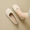 Mocasines retro de cuero suave con suela blanda para mujer, nuevos zapatos planos Mary Jane tipo abuela de otoño 2026, zapatos pequeños de cuero para mujeres embarazadas