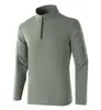 Sudadera exterior con media cremallera para hombre, sudadera con cuello alto, capa base cepillada por ambos lados, bolsillo con cremallera termosellado sin costuras, venta al por mayor