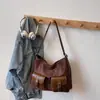 Mochila, Bolso Cruzado, Gran Capacidad para Mujer, Bolso de Hombro Moderno y Sencillo, Bolso Cubo Retro Esmerilado, Comercio Exterior Transfronterizo
