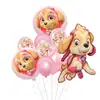 Wang Wang Equipo Set Globo de Perro Patrulla Dibujos Animados Película de Aluminio Ryder Tiantian Fiesta Infantil Decoración de Cumpleaños Globo