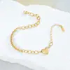 [Acero de titanio de cuerpo entero] 100 pulseras Europa y Estados Unidos 18k no se decoloran mujeres simple Joker ins moda personalizada joyería de mano