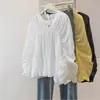Tamanho Grande Feminino Início do Outono Novo Estilo Versão Coreana Temperamento Versátil Design Simples Emagrecedor Camiseta Solta Emagrecedor Manga Longa Top
