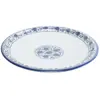 Plato de porcelana azul y blanco Kaibaiya plato hondo vajilla de hotel restaurante plato para saltear plato para arroz cubierto plato de melamina A5 imitación porcelana