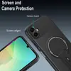 Adecuado para Samsung A57 A27 A17 Funda Magnética para Teléfono Samsung A07 A56 M36 Cubierta con Soporte Magnético de Fibra de Carbono