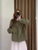 Nuevo Modelo de Primavera Nº 26 de Zedaijiayi: Gabardina Casual de Estilo Británico para Viajes Diarios, con un Diseño Único para Figuras Pequeñas, Presentando Botones de Doble Botonadura y un Cinturón