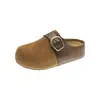 Zapatos de mujer retro versátiles cómodos sin cordones estampado de leopardo 2026 otoño nuevo estilo Birkenstock casual para ir al trabajo planos de suela blanda ligeros