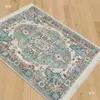 Alfombra de Estilo Étnico Esterilla de Oriente Medio Felpudo Árabe Lavable a Máquina con Borlas Manta Enrollable para el Hogar Estilo Xinjiang Hui