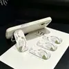 Espejo fresco estilo ins minimalista para teléfono de escritorio, elegante diseño floral, elegante y femenino, plegable, modelo de nicho