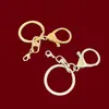 Set de Tres Piezas con Broche de Langosta Cadena de Cuatro Secciones Broche Redondo Pequeño de Dragón Hardware Aleación Cadena de Figura de Ocho Llavero Accesorios Colgantes de Muñeca