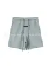 Shorts Casuais Largos de Cor Sólida com Cordão na Cintura, Shorts de Cinco Pontos Elásticos, Shorts Básicos de Verão Masculino em Mistura de Algodão, Estilo de Verão Masculino