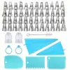 Venta al por mayor del fabricante Juego de 40 boquillas decoradoras de acero inoxidable Bolsa para decorar pasteles de crema Juego de herramientas para hornear DIY