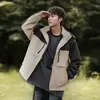 Chaqueta 2025 para Hombres y Mujeres en Otoño e Invierno Exterior Forro de Terciopelo Chaqueta Holgada con Capucha Cortavientos e Impermeable Chaqueta para Montañismo