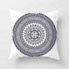 Funda de Almohada Mandala Cuero Durazno Estampado Geométrico de Porcelana Azul y Blanco Abstracto Funda de Cojín para Sofá Oficina Funda de Almohada Lumbar