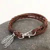 Pulsera Trenzada Apilable Pulsera Apilable Pluma Moda Bohemia Multicapa Original