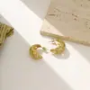 Pendientes geométricos irregulares de acero inoxidable europeos y americanos transfronterizos, pendientes de alta gama, temperamento, moda, personalidad, pendientes exagerados