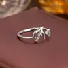 Anel de Prata Esterlina 925 100 Nomes de Família Nomes de Família Feminino Novo Amor Design de Nicho Anel de Dedo Aberto Versátil Presente