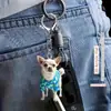 Colgante Plano de Acrílico para Coche, Colgante para Llaves, Colgador de Mochila, Niña Pequeña Levantando Pesas y Cachorro, Nuevo Modelo Transfronterizo