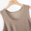 Chaleco de Cachemira para Hombre Talla Grande Color Sólido Casual Chaleco Básico Cuello Redondo Jersey Prendas de Punto Prendas de Punto Chaqueta