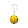 Llavero Popular de Baloncesto de PU Transfronterizo 4cm Espuma Esponjosa Colgante para Mochila Deportiva Patrón de Logo Impreso