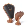 Nuevo Soporte de Exhibición de Joyería de Madera de Nogal, Soporte de Exhibición de Collares de Lujo Ligero, Accesorios de Exhibición para Puestos de Mercado