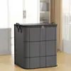 Saco de armazenamento de colcha doméstico espessado, bolsa organizadora de roupas e roupas de cama, bolsa tecida preta, capacidade extragrande, essencial para mudança